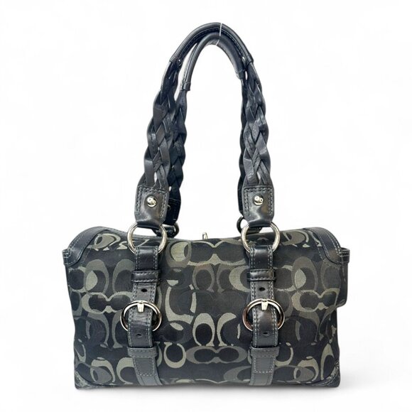 Coach Chelsea Optic Signature Jacquard Leather Shoulder Bag - Picture 6 of 10